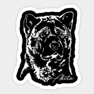 Akita dog lover portrait Sticker